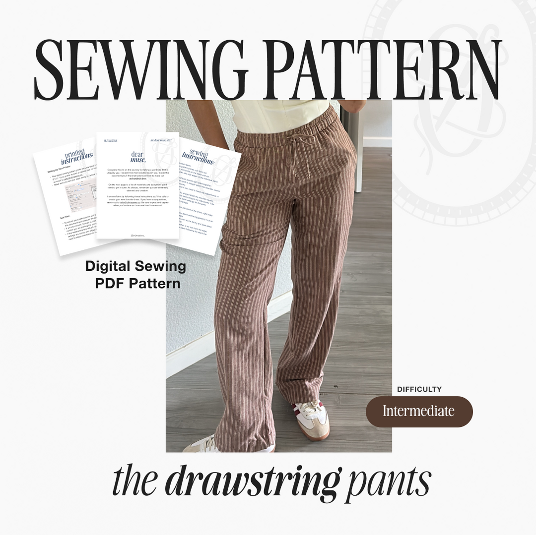 Drawstring Pants | PDF Sewing Pattern | XS-XL – Olivia Sews