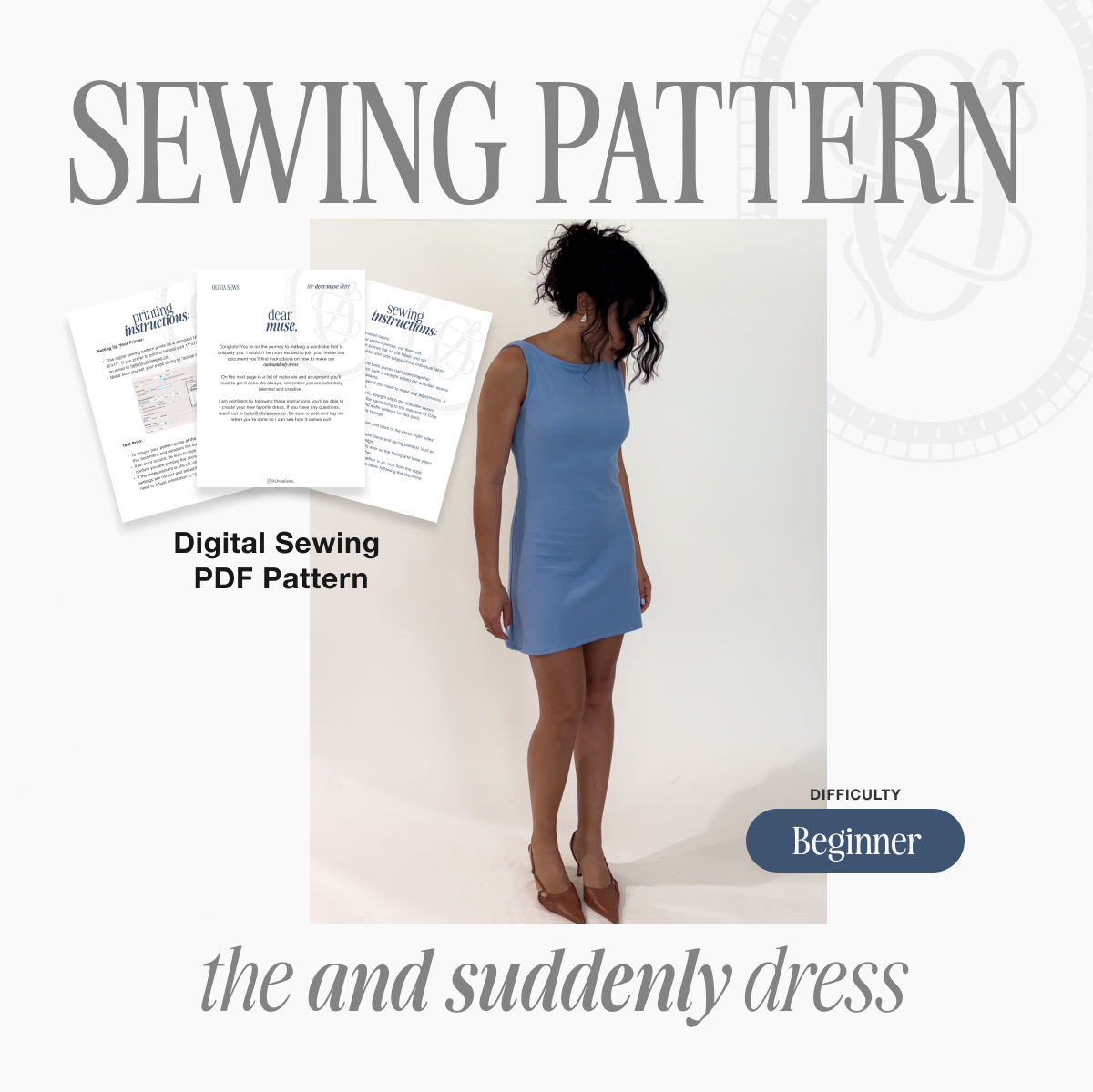 And Suddenly Dress | PDF Sewing Pattern | XS-XL